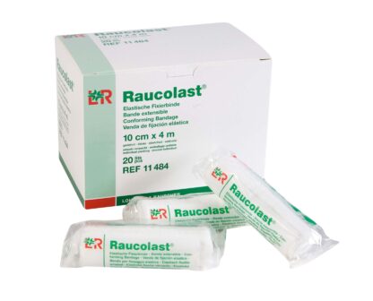 BANDE ÉLASTIQUE RAUCOLAST 5 CM DIM L. 4 M X L. 5 CM  1 BOÎTE DE 20 1302700011